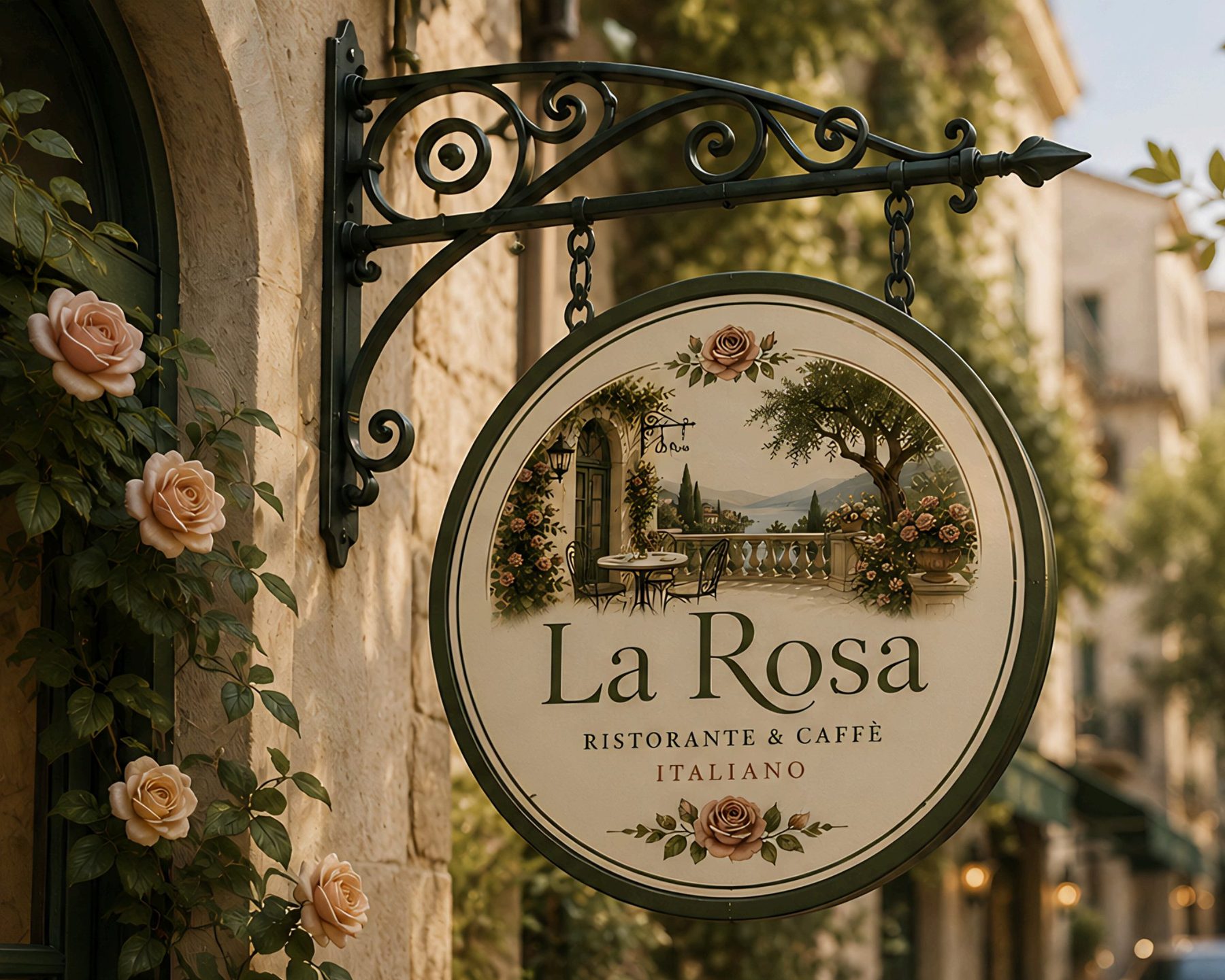 La Rosa restaurant sign